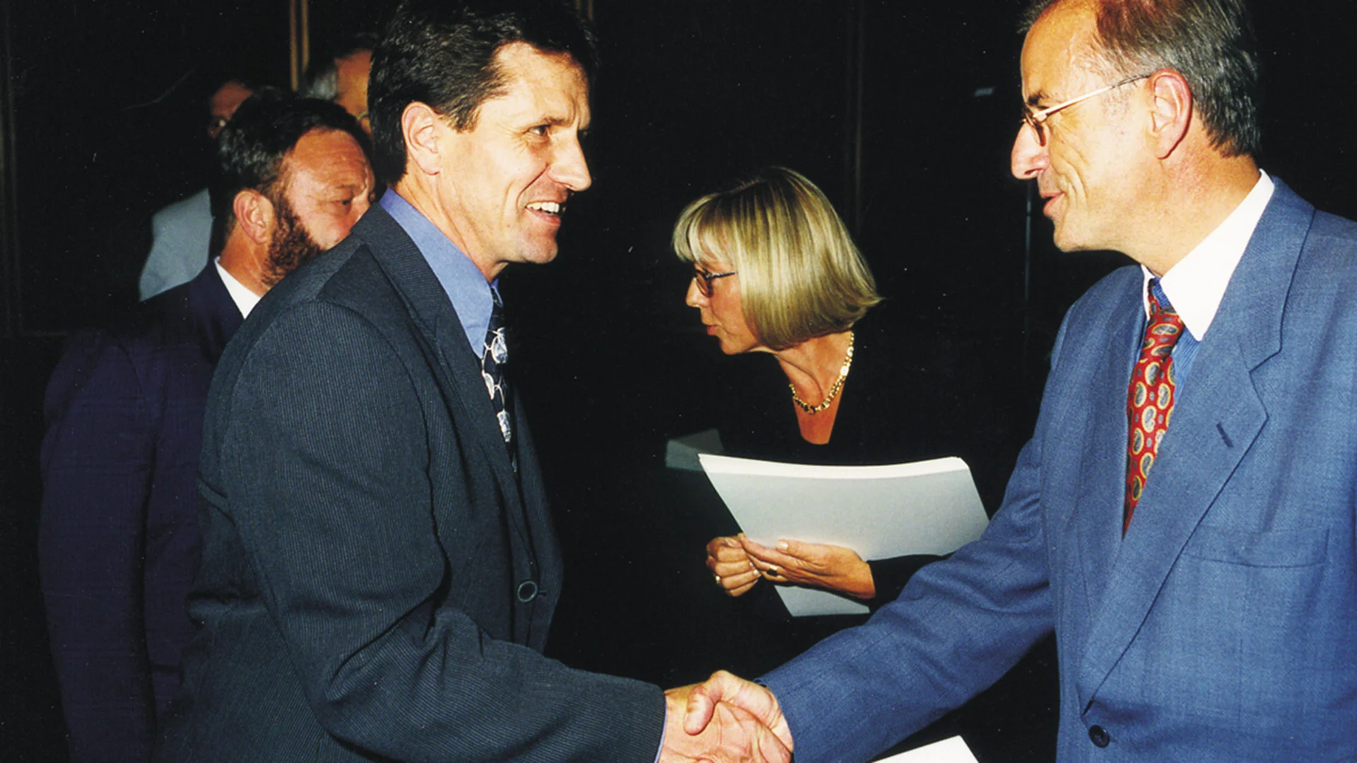 Geschichte Herbert Mittel berger und Landeshauptmann Sausgruber