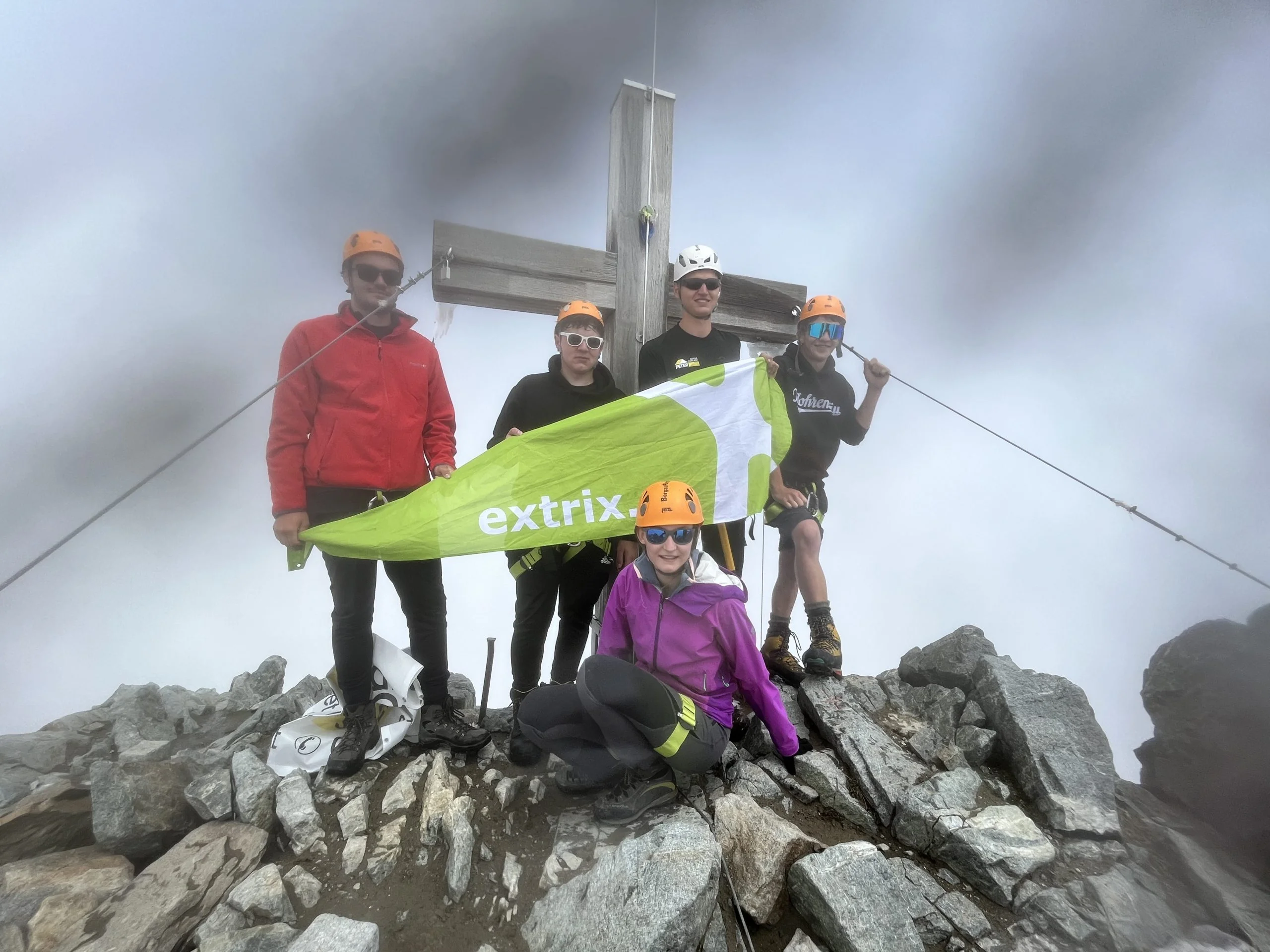 Piz Buin Mathias Mangliar udn Hannah Wallner, Lehrabschluss-Event extrix am Kumma