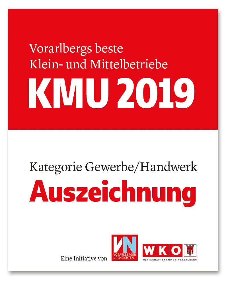 KMU Auszeichnung 2019 Kartegorie Gewerbe/Handwerk