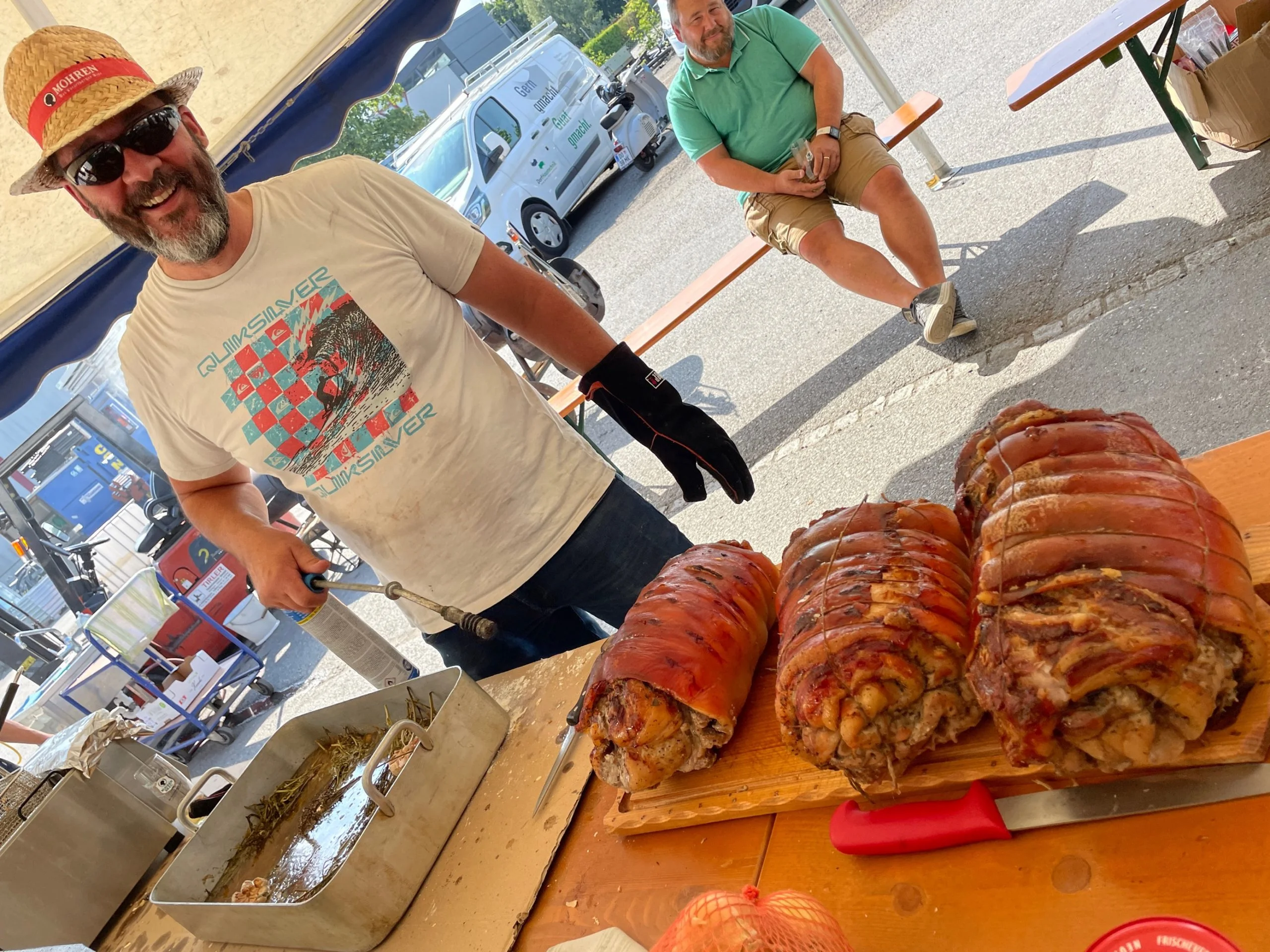 Sommerfest 2024 Dorfinstallateur und Dorfelektriker feiern gemeinsam.